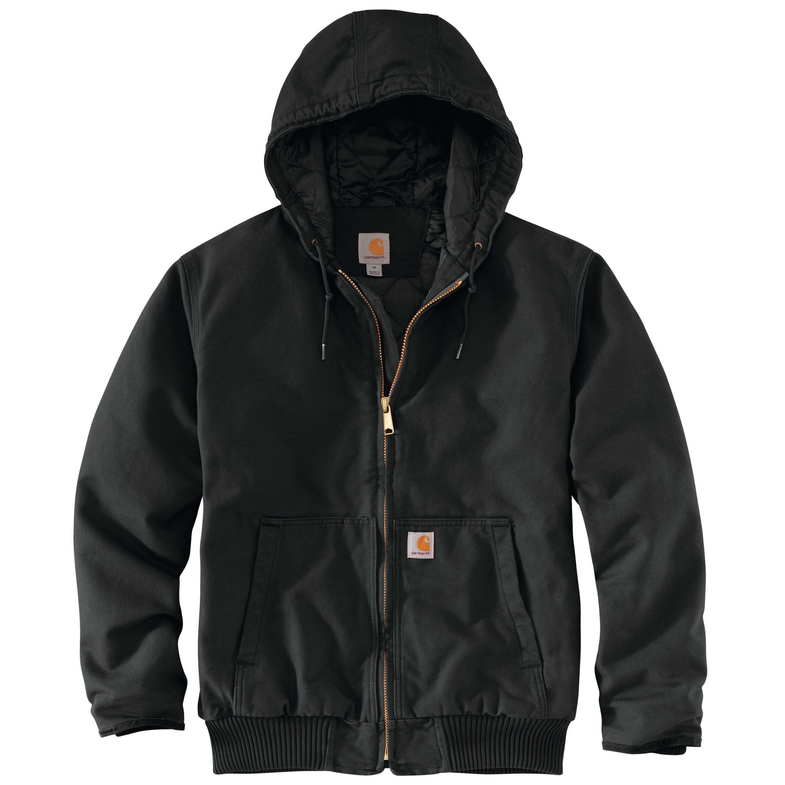 Carhartt Loose Fit Washed Duck Quilt Lined Active Jac – 104050 – Black