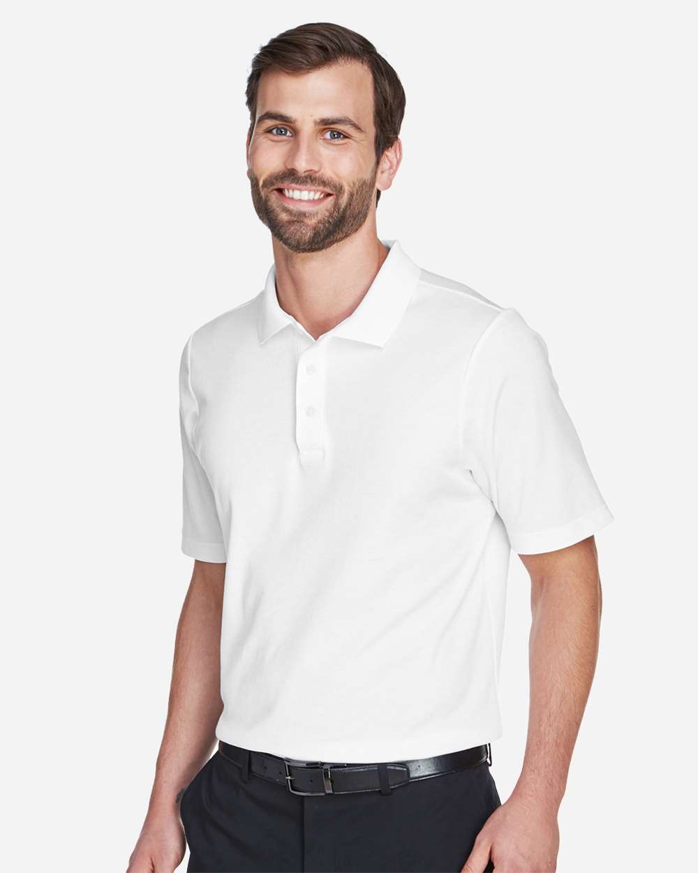 Men's CrownLux Performance® Plaited Polo - DG20 - Image 2