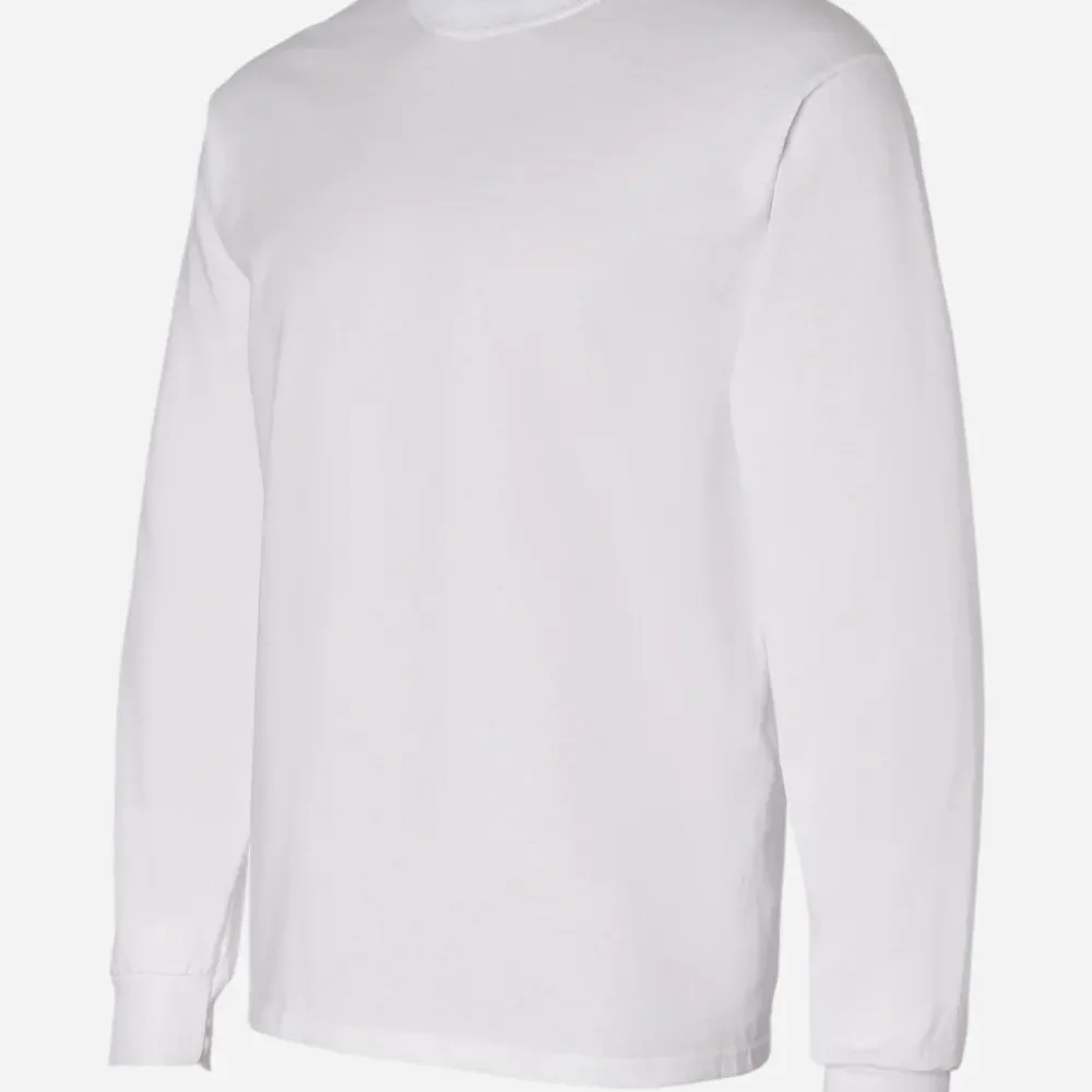 Plain white long sleeve t-shirt