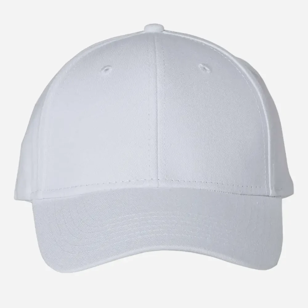 Plain white baseball cap