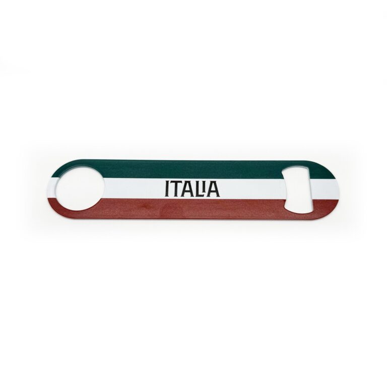 Bottle opener with Italy flag colours and "ITALIA" text