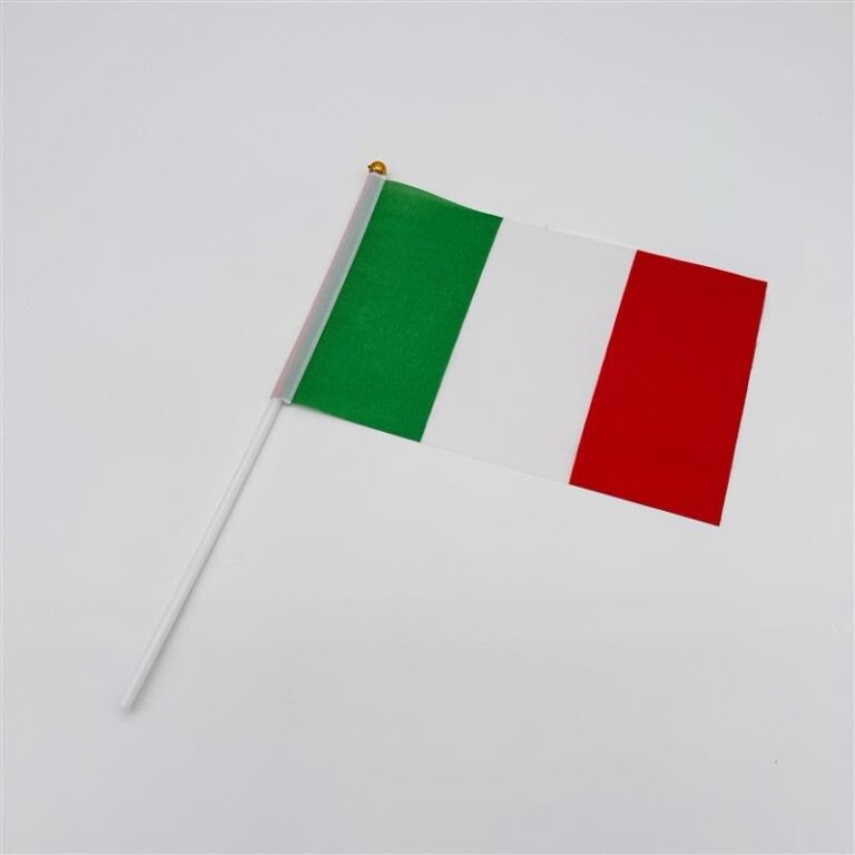 Italy flag on white background