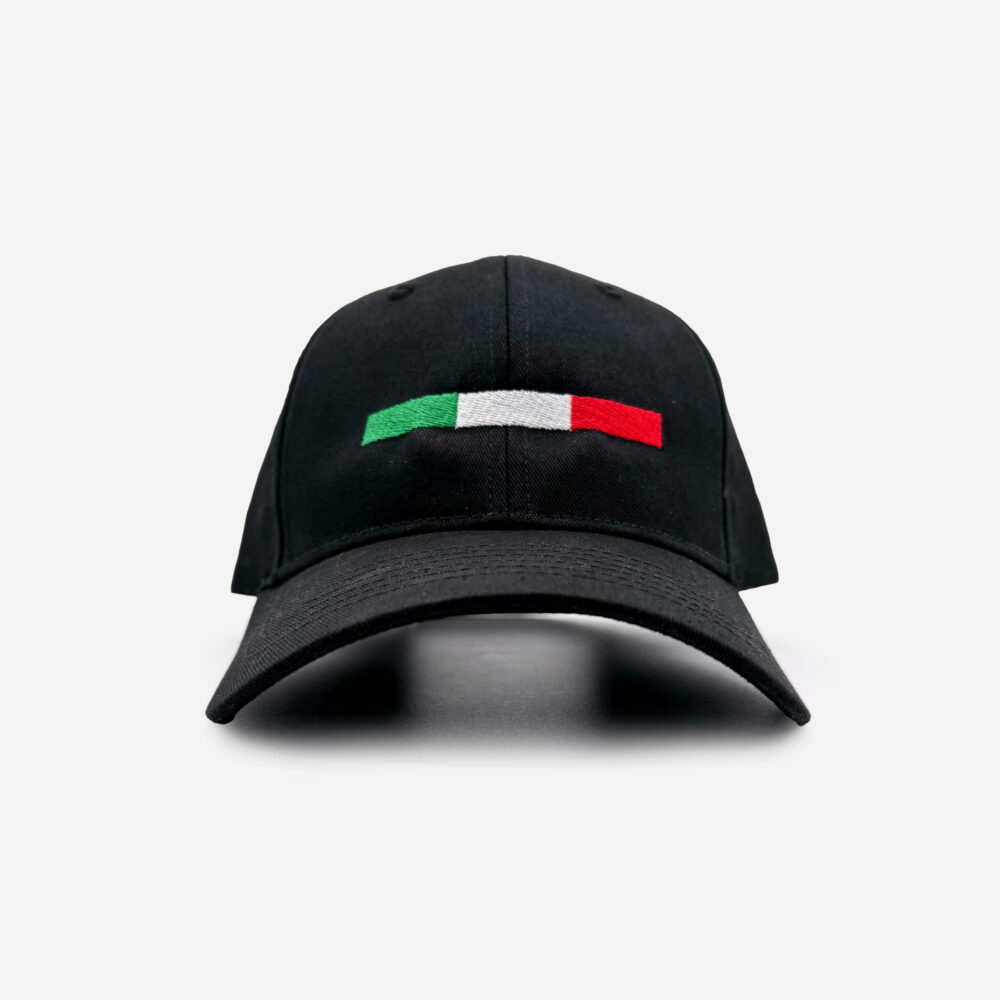 Black Italian Flag - ball cap