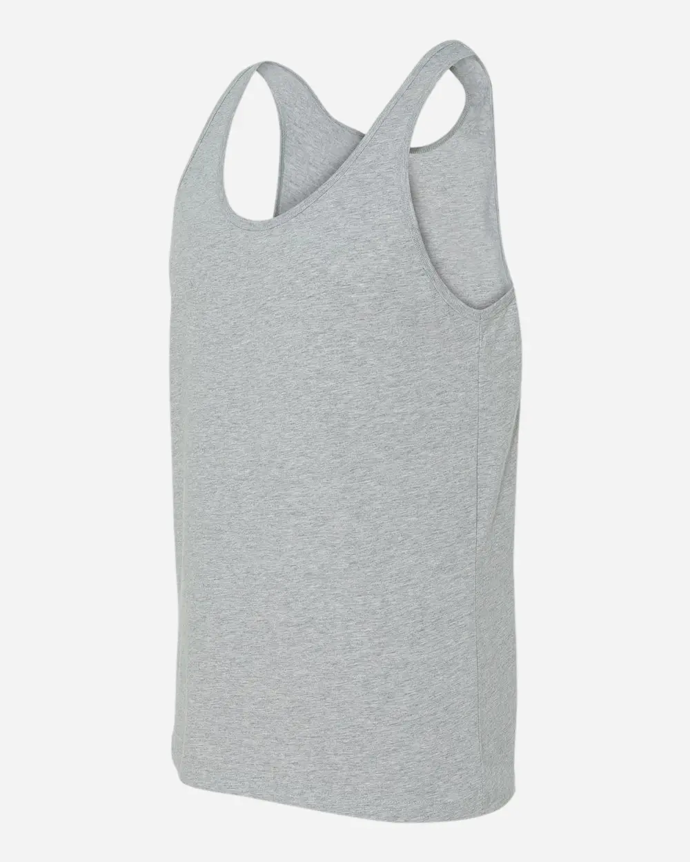 Grey heather cotton ribbed racerback tank top