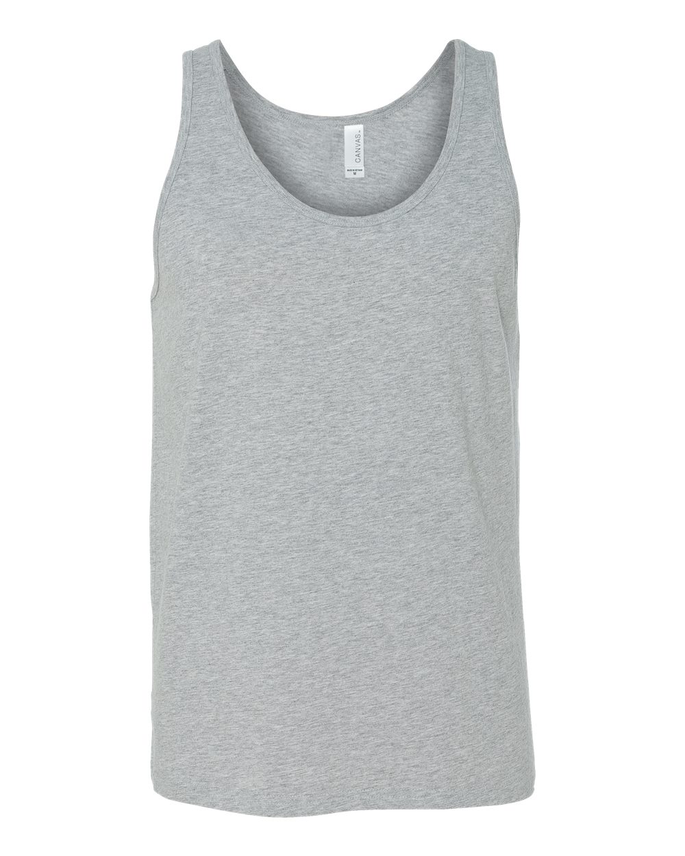 Grey sleeveless tank top with white tag
