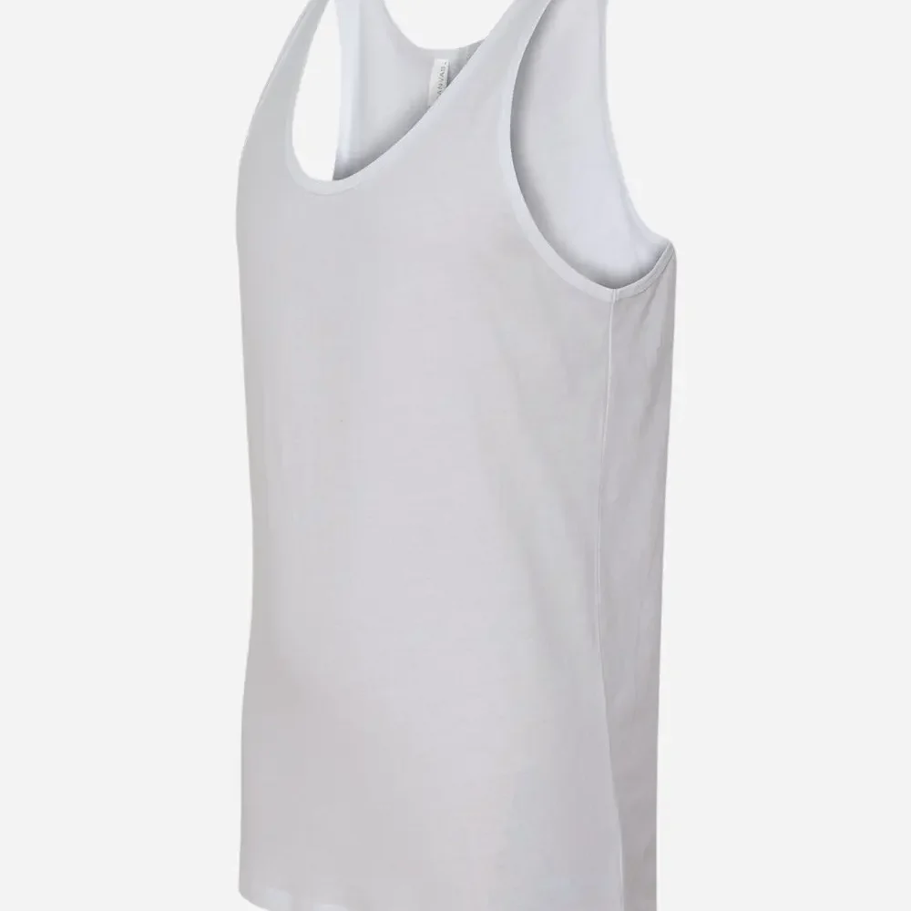 White men's athletic tank top