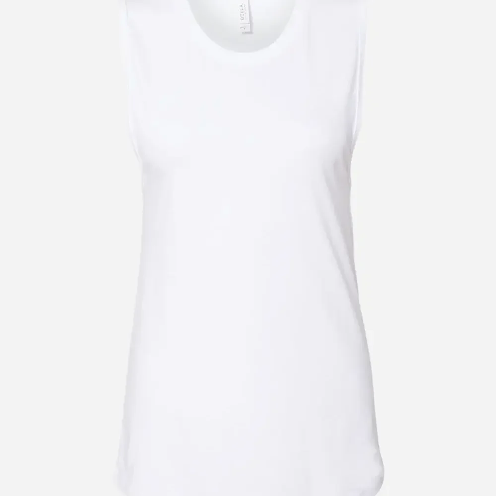 White Bella Canvas muscle tank top