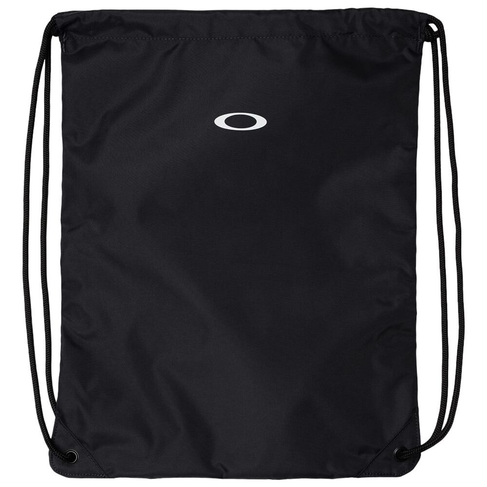 black Oakley drawstring bag with white logo