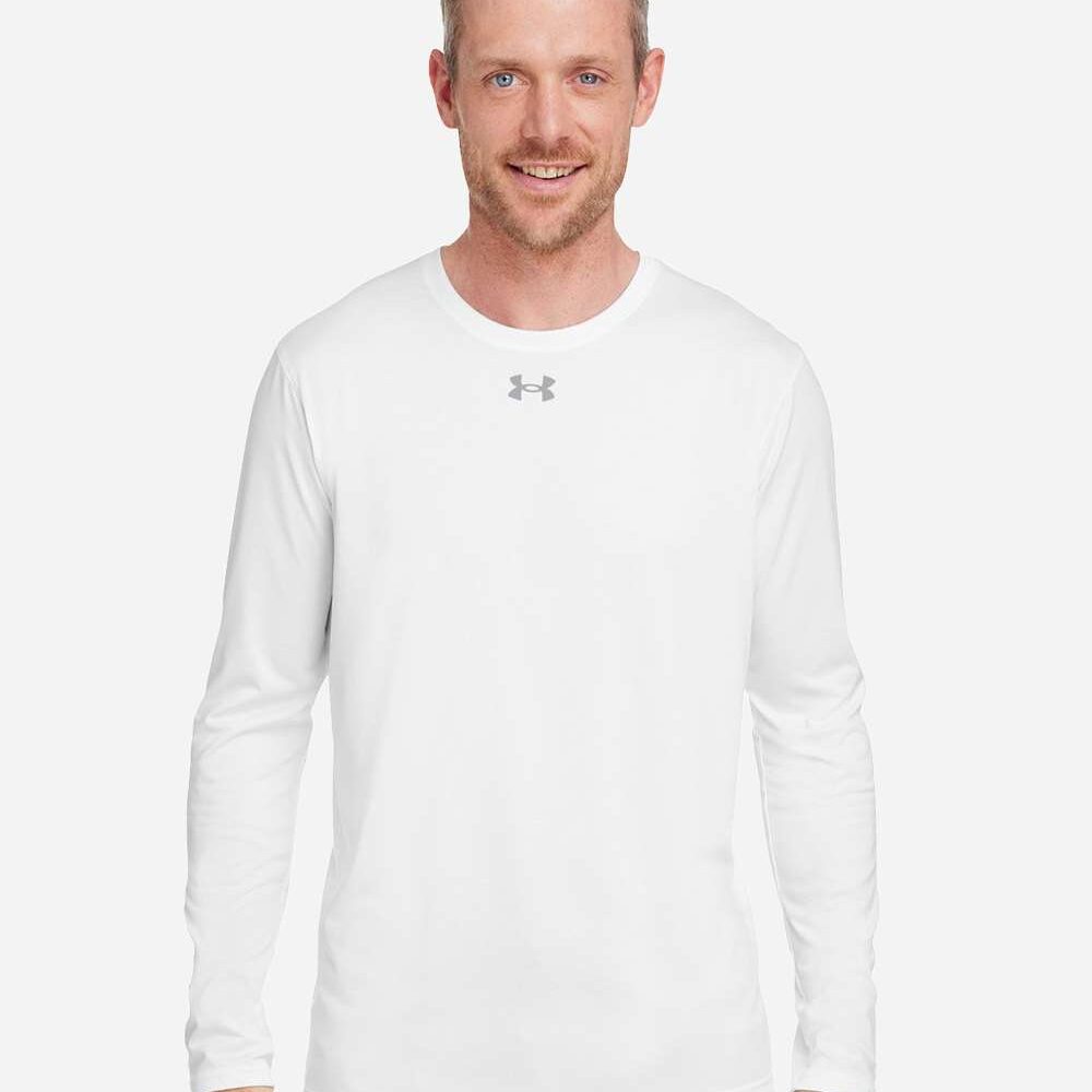 White Under Armour long sleeve t-shirt with grey logo