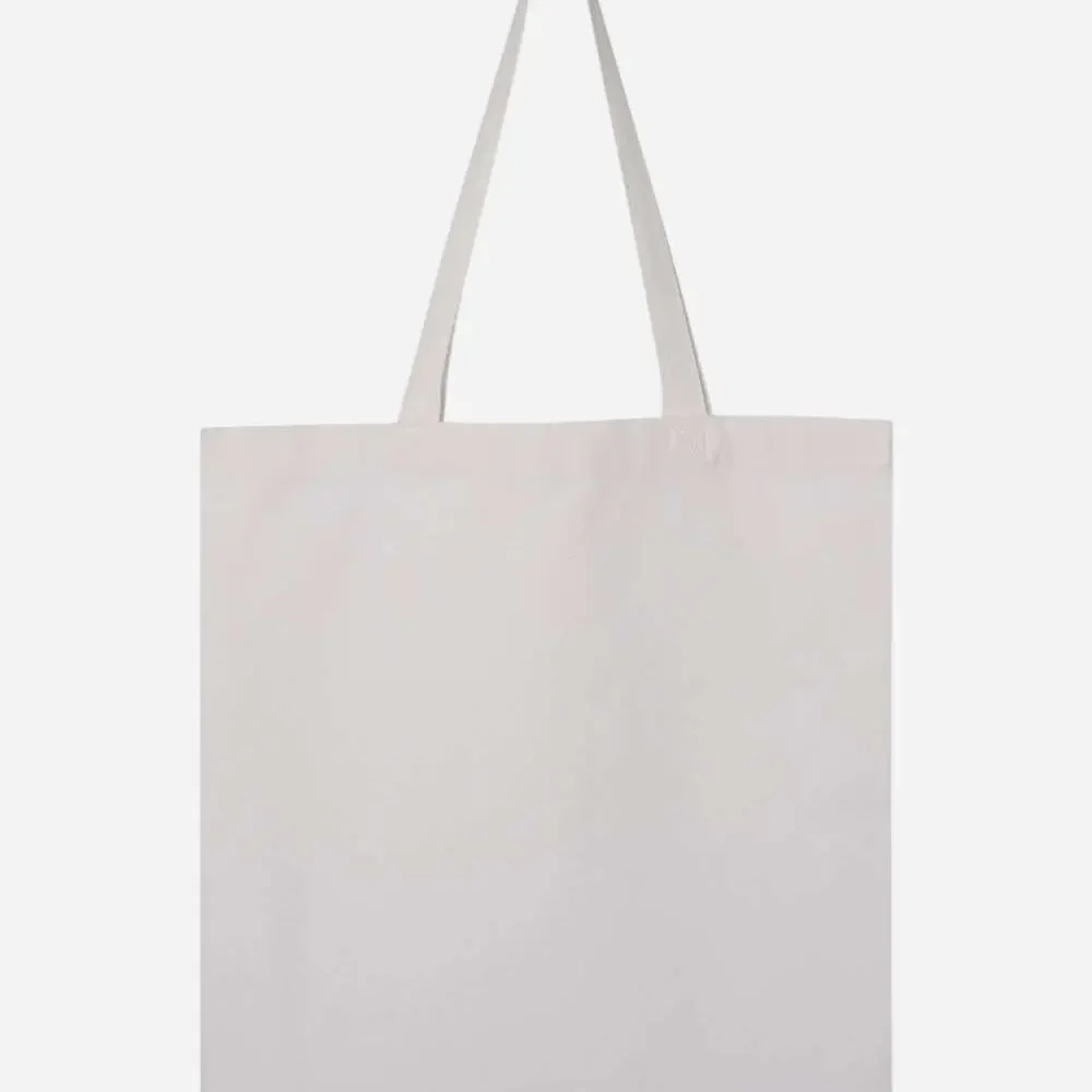 plain white canvas tote bag with shoulder straps