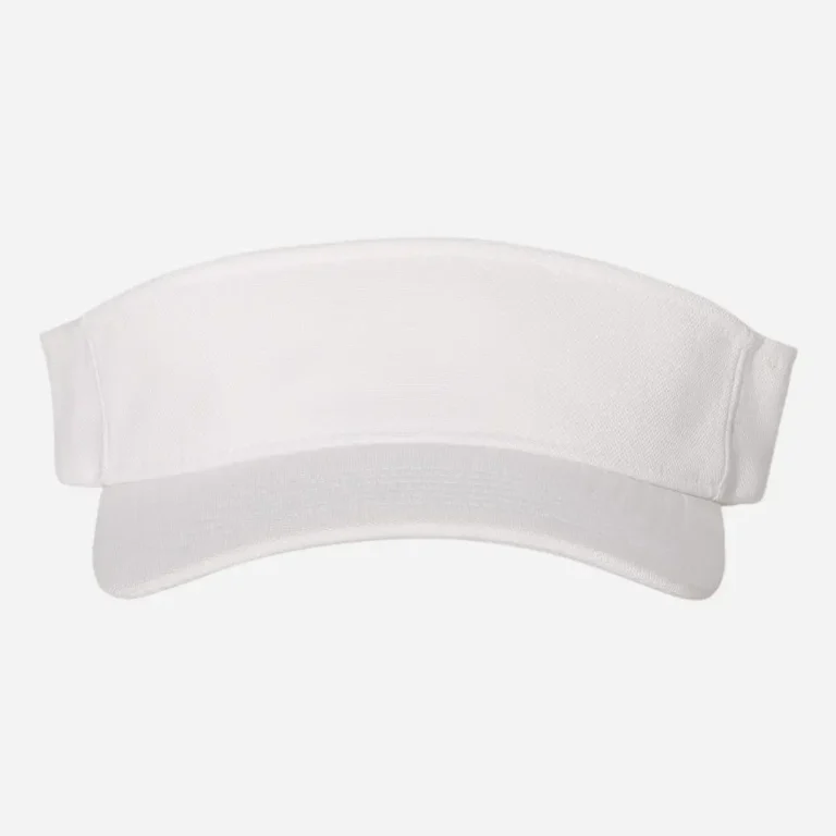 White cotton visor cap