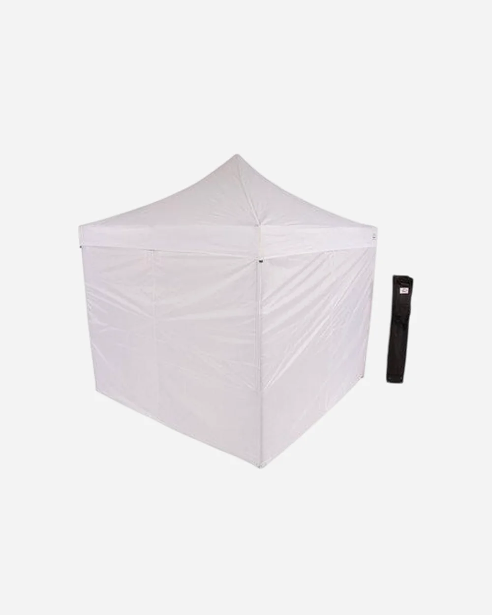 White pop-up canopy tent with carrying bag