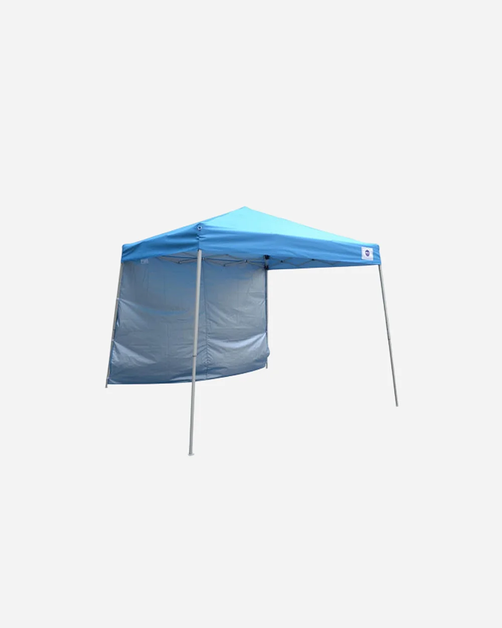 10x10 Slant Leg Pop Up Canopy Tent with One Sun Wall - blue