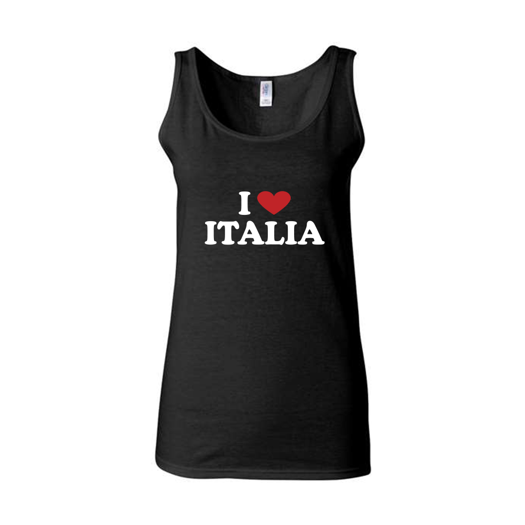 Ladies Sleeveless “I Heart Italia” Tank