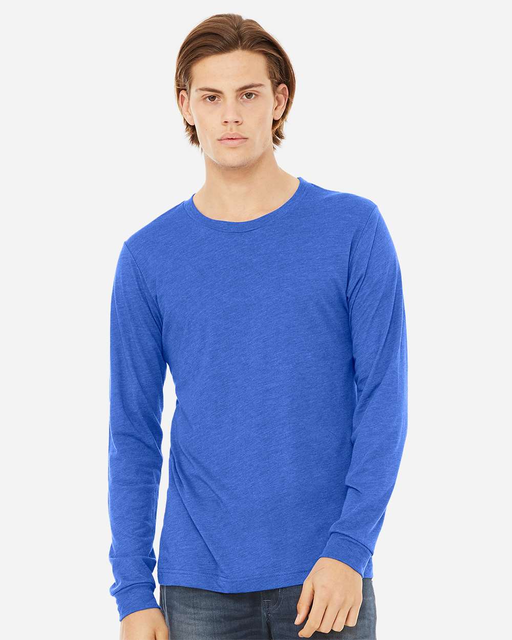 Unisex Triblend Long Sleeve Tee – 3513 – True Royal Triblend