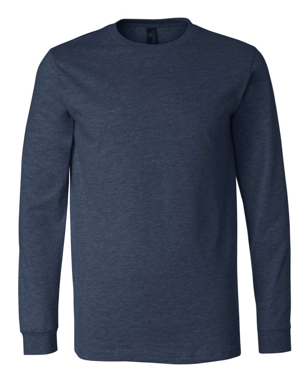 Heather CVC Long Sleeve Tee – 3501CVC – Heather Navy