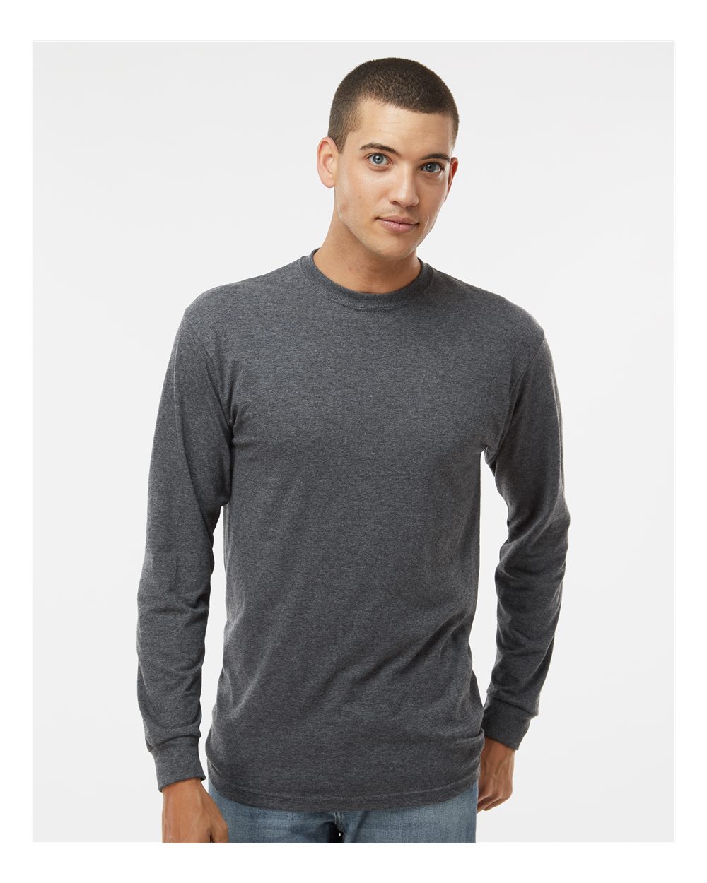 Unisex Gold Soft Touch Long Sleeve T-Shirt – 4820 – Dark Heather