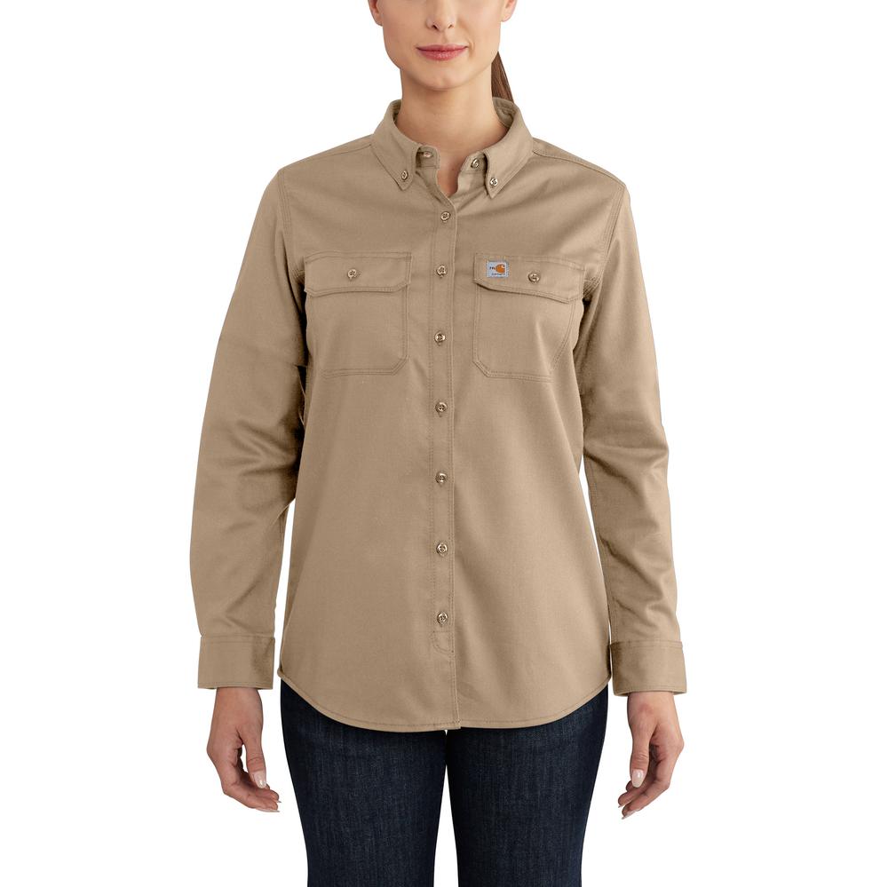 Carhartt Women's Flame Resistant Relaxed Fit Rugged Flex Twill Shirt – 102459