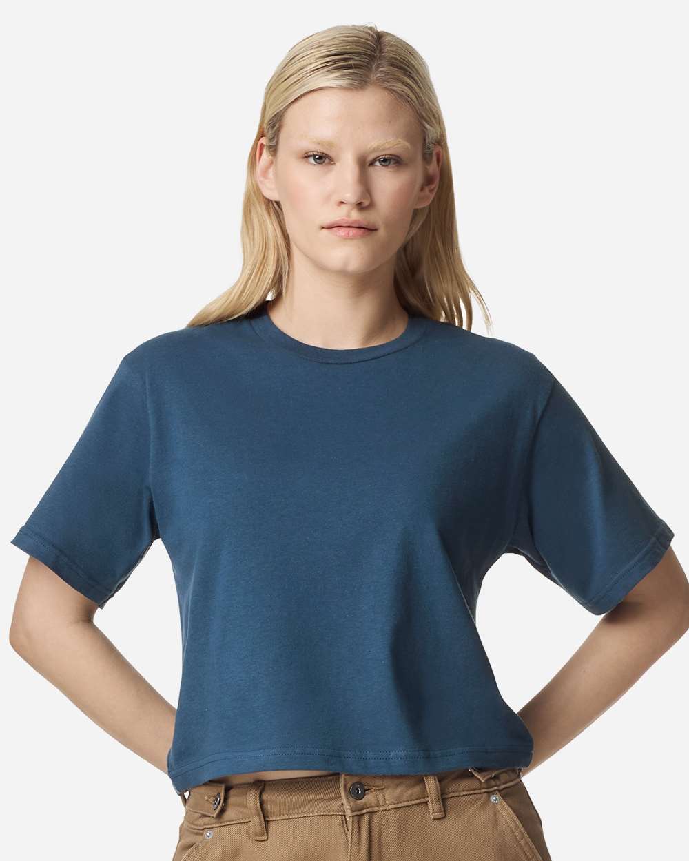 Women's Fine Jersey Mid-Length Boxy Tee – 102 – Sea Blue