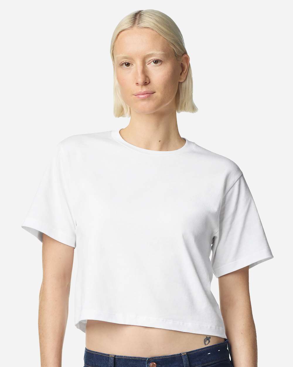 Women's Fine Jersey Mid-Length Boxy Tee – 102 – White