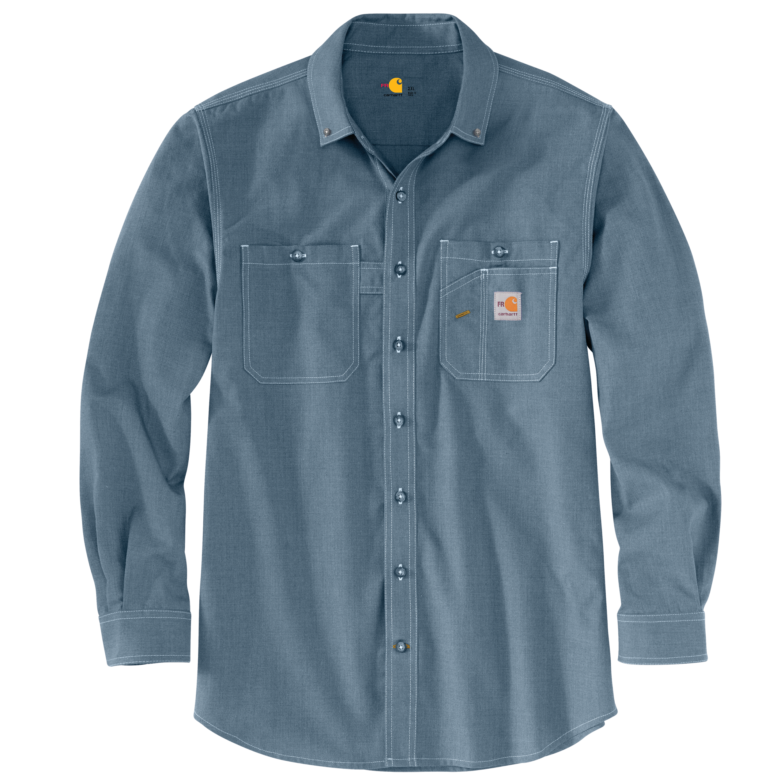 Carhartt FR Force Original Fit Lightweight Long Sleeve Button Shirt – 104138 – Steel Blue