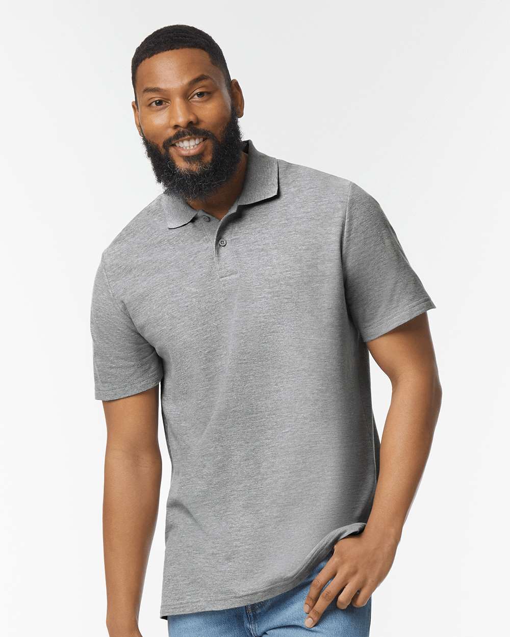 Unisex Softstyle® Pique Polo – 64800 – Sport Grey