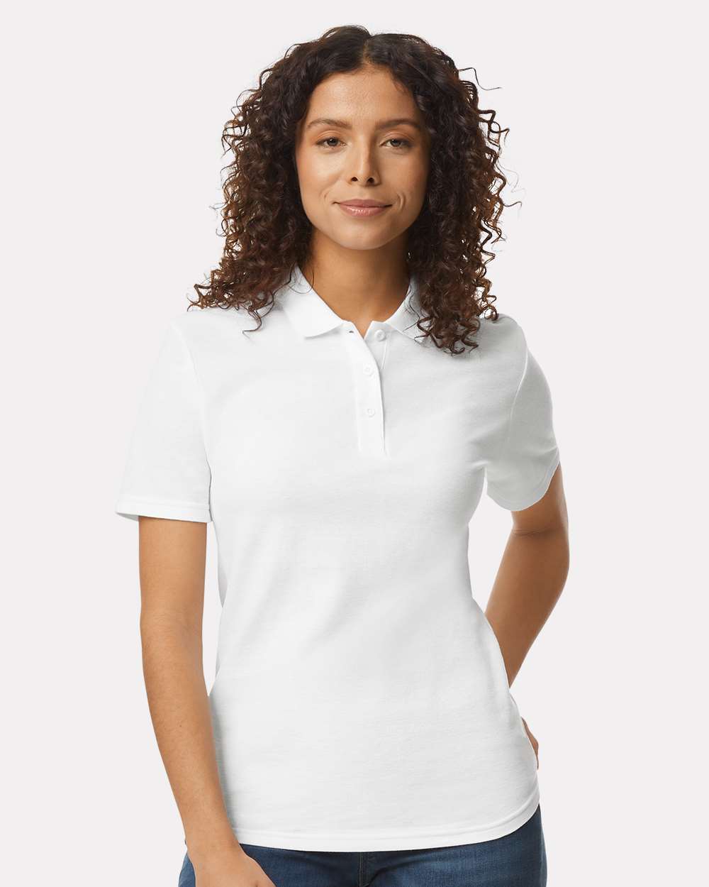 Women's Softstyle® Pique Polo – 64800L – White