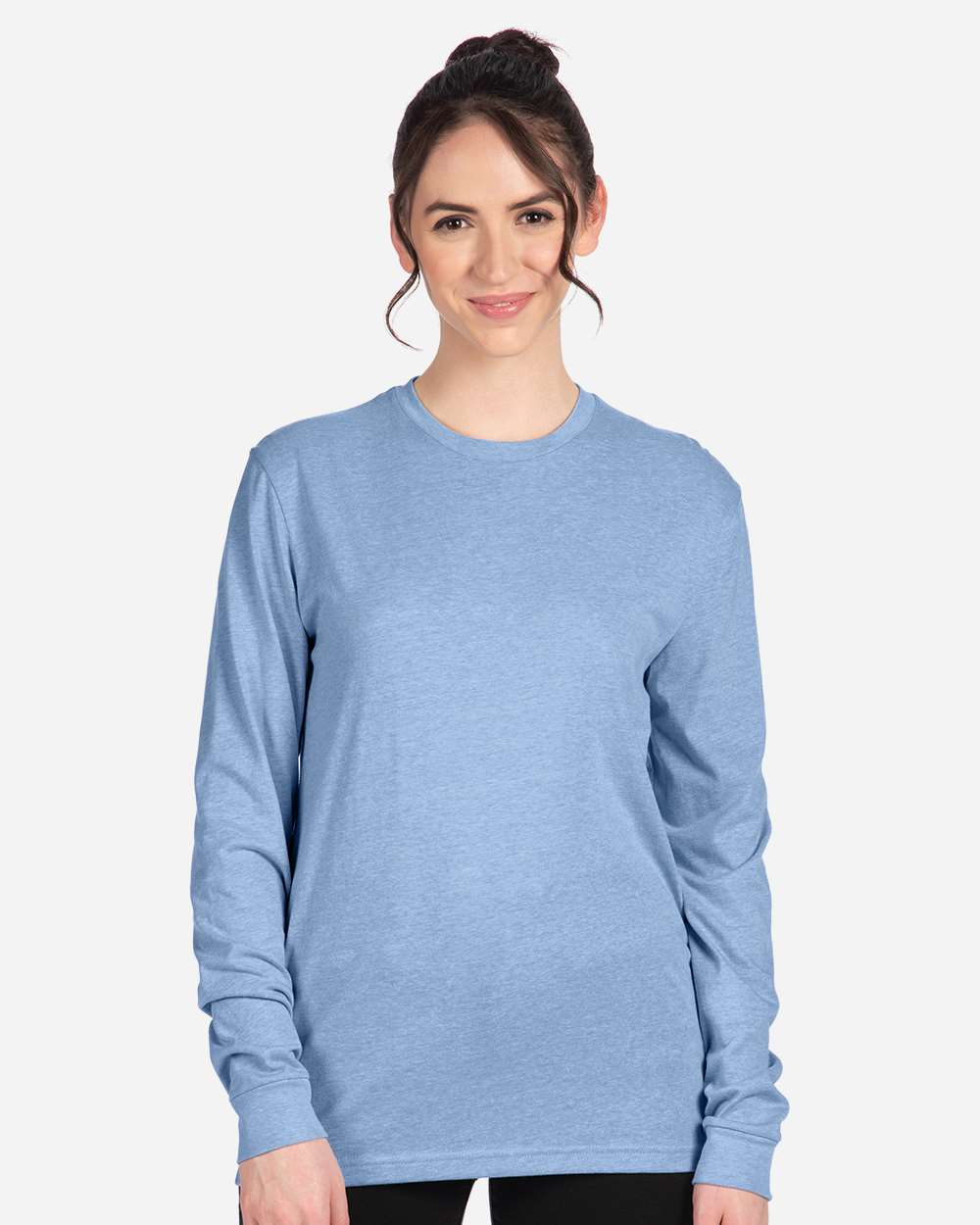 Unisex CVC Long Sleeve Tee – 6211 – Heather Columbia Blue