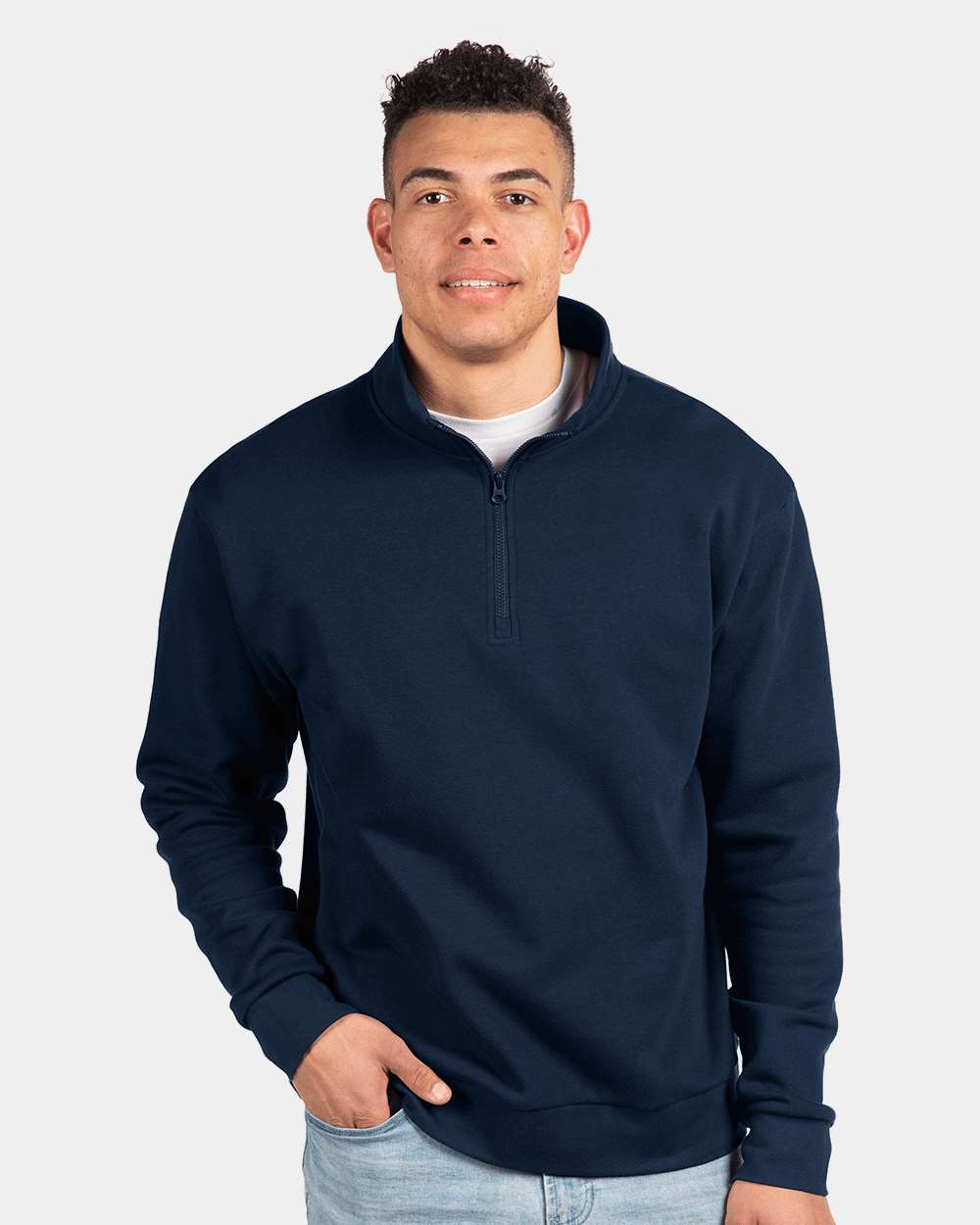 Unisex Fleece Quarter-Zip Pullover – 9643