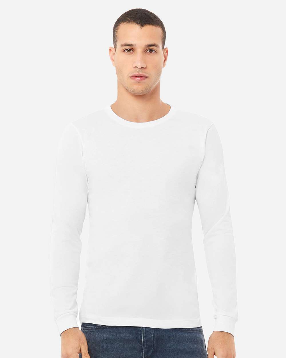 Unisex Triblend Long Sleeve Tee – 3513 – Solid White Triblend