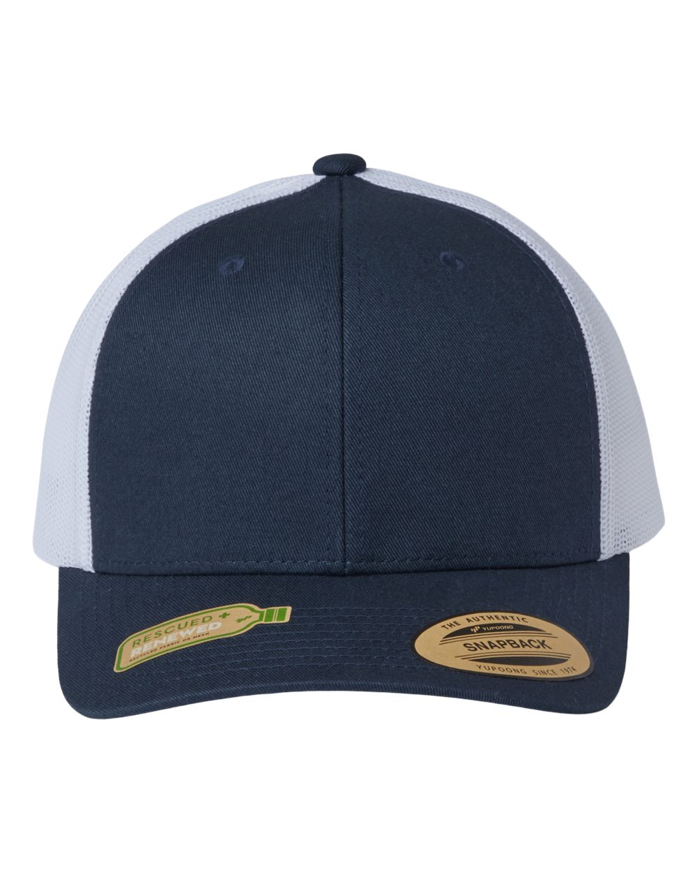 Sustainable Retro Trucker Cap – 6606R – Navy/ White