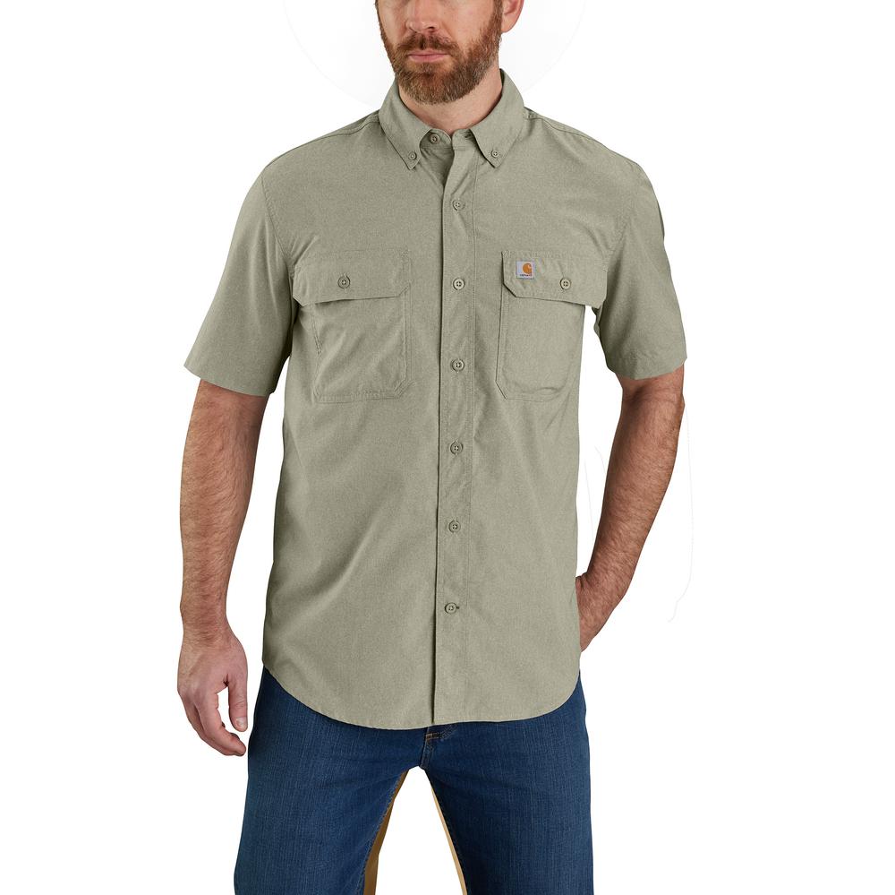 Carhartt Force Relaxed Fit Lightweight Short-Sleeve Button Down Shirt – 105292 – Burnt Olive