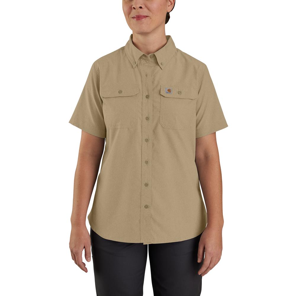 Carhartt Women's Force Relaxed Fit Lightweight Short-Sleeve Button Down Shirt – 105537