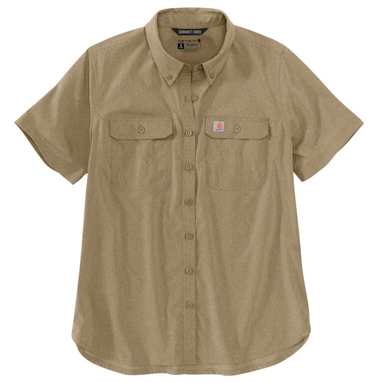 Carhartt Women's Force Relaxed Fit Lightweight Short-Sleeve Button Down Shirt – 105537