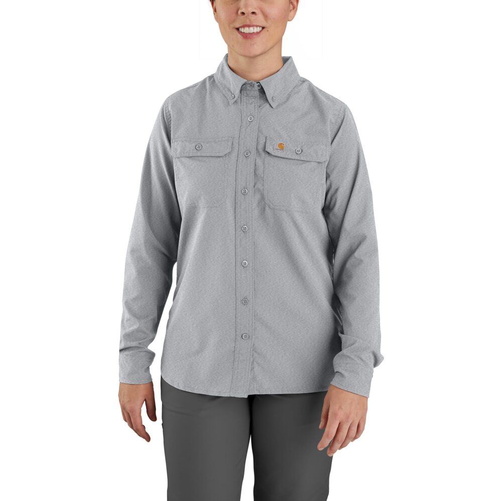 Carhartt Women's Force Relaxed Fit Lightweight Long-Sleeve Button Down Shirt – 105538