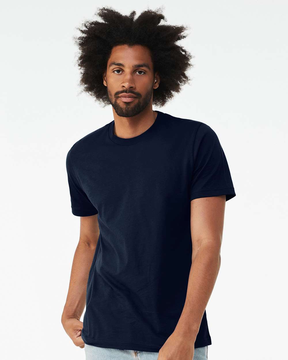 CVC Jersey Tee – 3001CVC – Solid Navy Blend