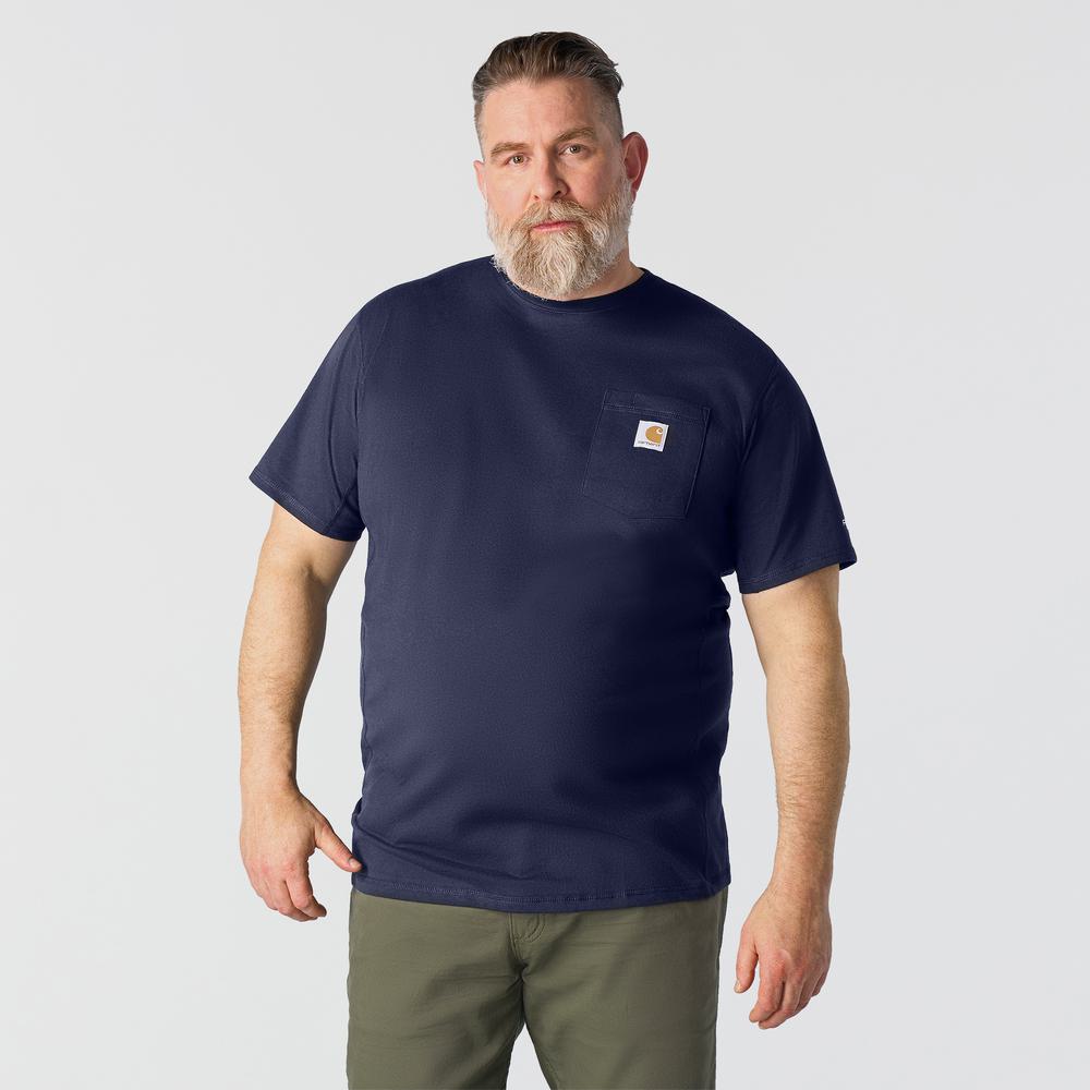 Carhartt FORCE Relaxed Fit Midweight Short-Sleeve Pocket T-Shirt – 106652 – Navy