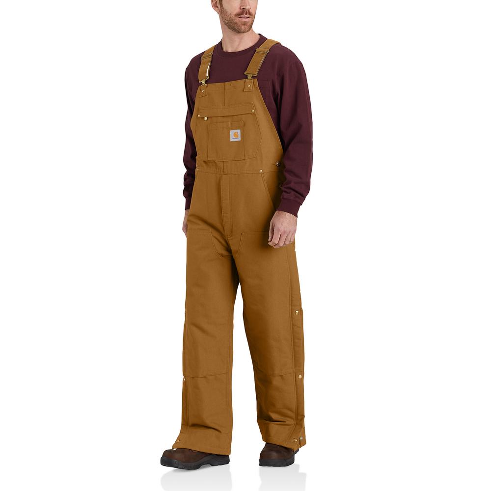 Carhartt Men's Loose Fit Firm Duck Insulated Bib Overall – 106672