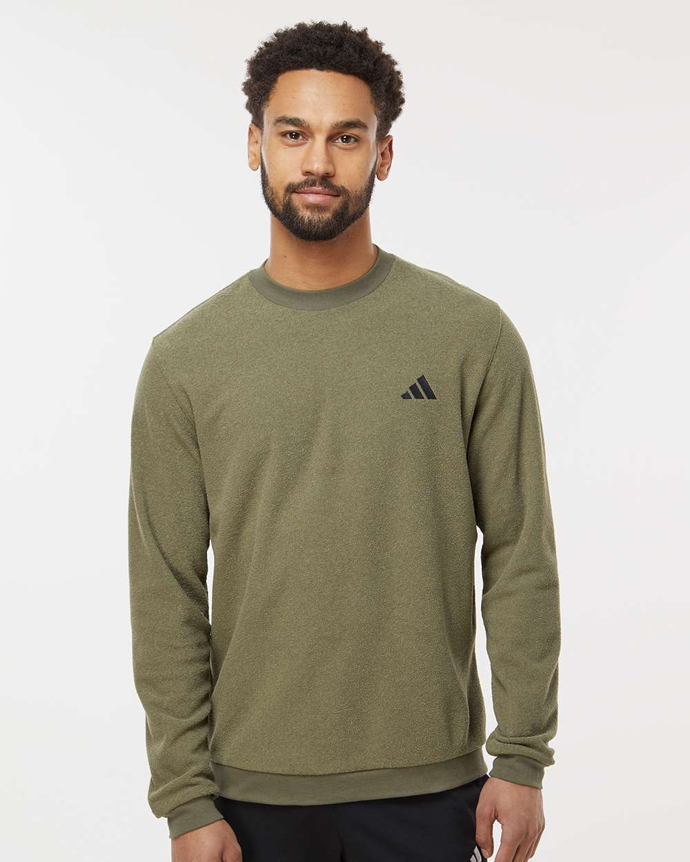 Men's Terry Loop Crewneck Sweatshirt – A586 – Olive Strata