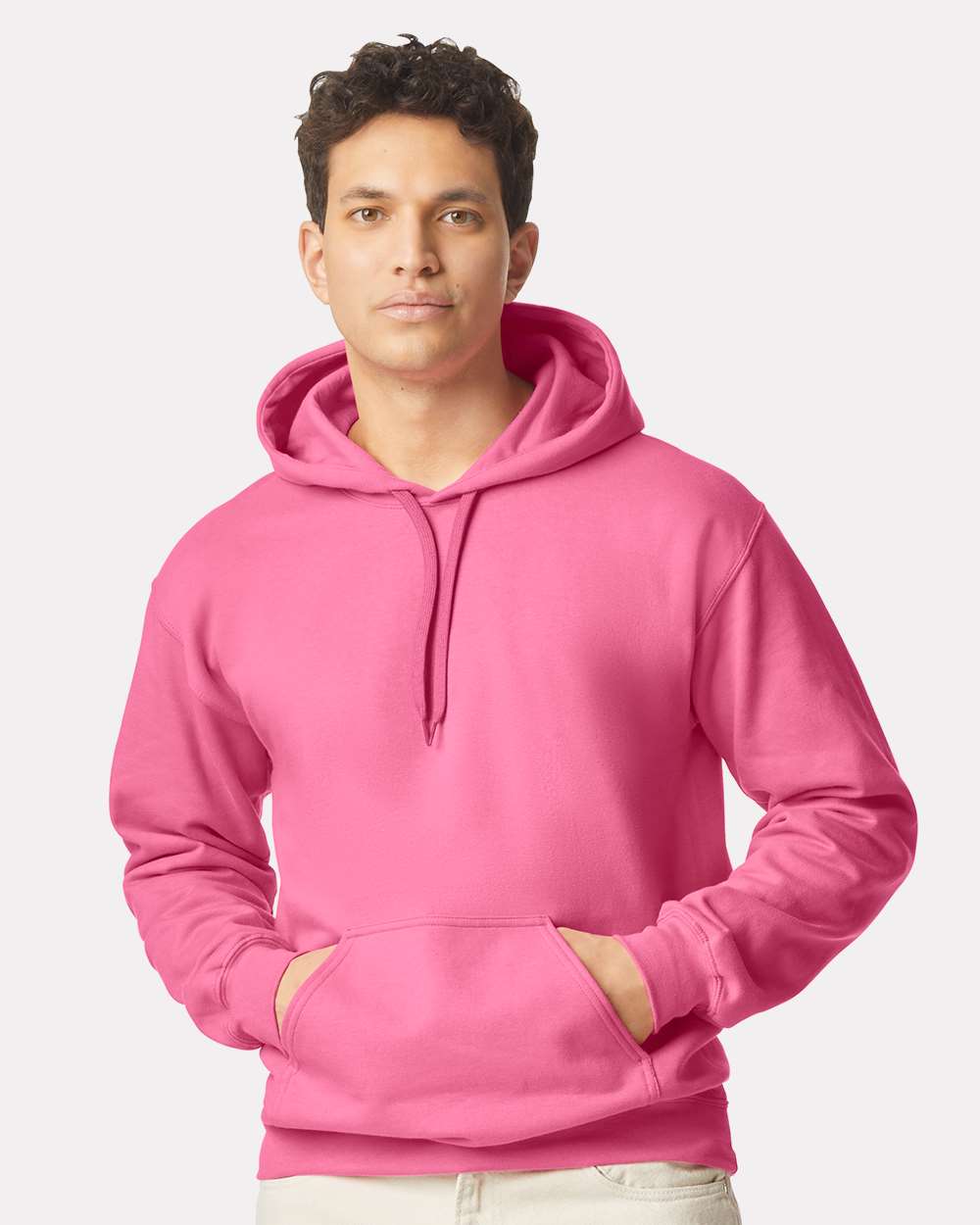 Unisex Softstyle® Midweight Hooded Sweatshirt – SF500 – Pink Lemonade