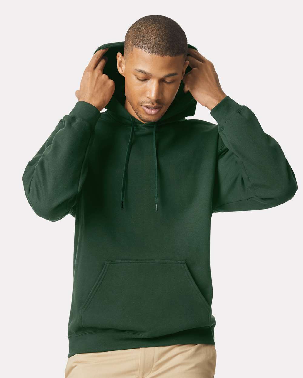 Unisex Softstyle® Midweight Hooded Sweatshirt – SF500 – Forest Green
