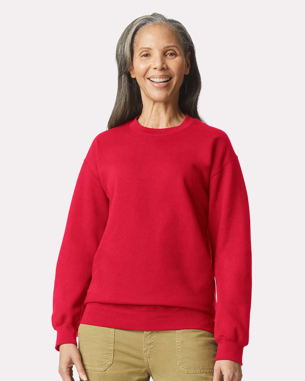 Unisex Softstyle® Midweight Crewneck Sweatshirt – SF000 – Red
