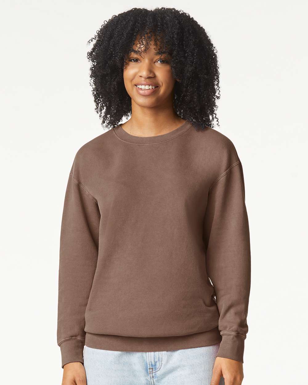 Unisex Garment-Dyed Lightweight Crewneck Sweatshirt – 1466 – Espresso