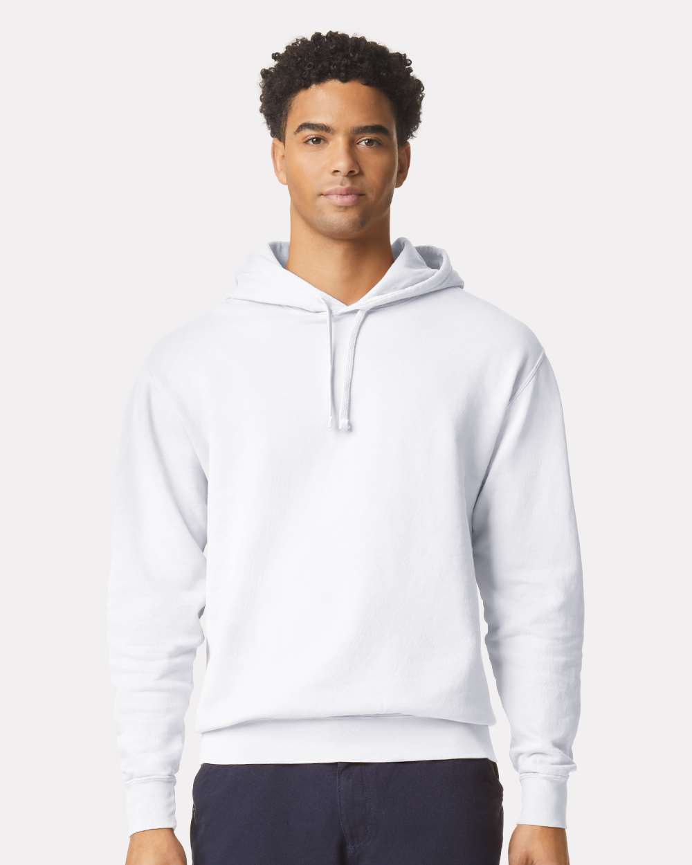 Unisex Garment-Dyed Lightweight Hooded Sweatshirt – 1467 – White