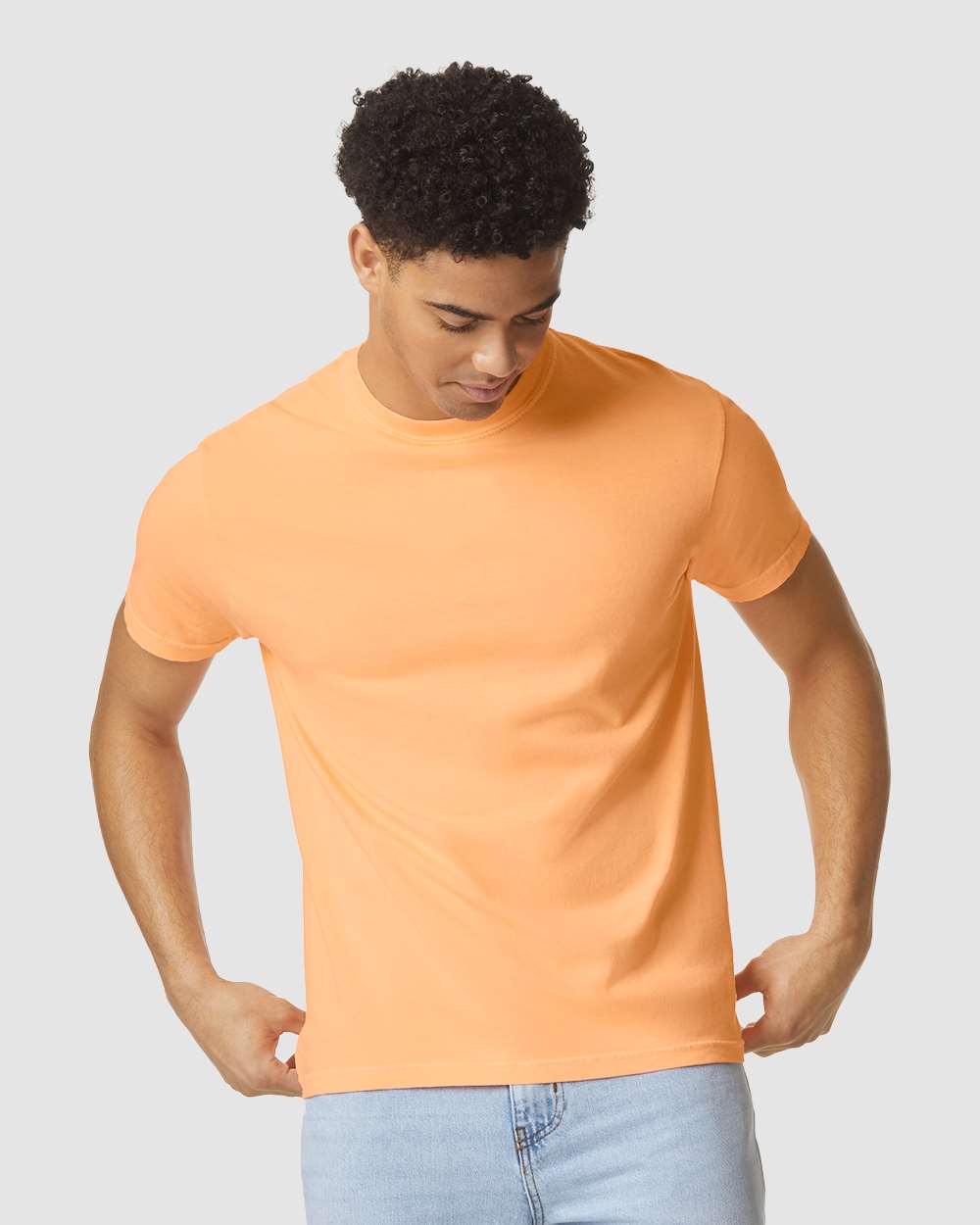 Unisex Garment-Dyed Heavyweight T-Shirt – 1717 – Neon Cantaloupe