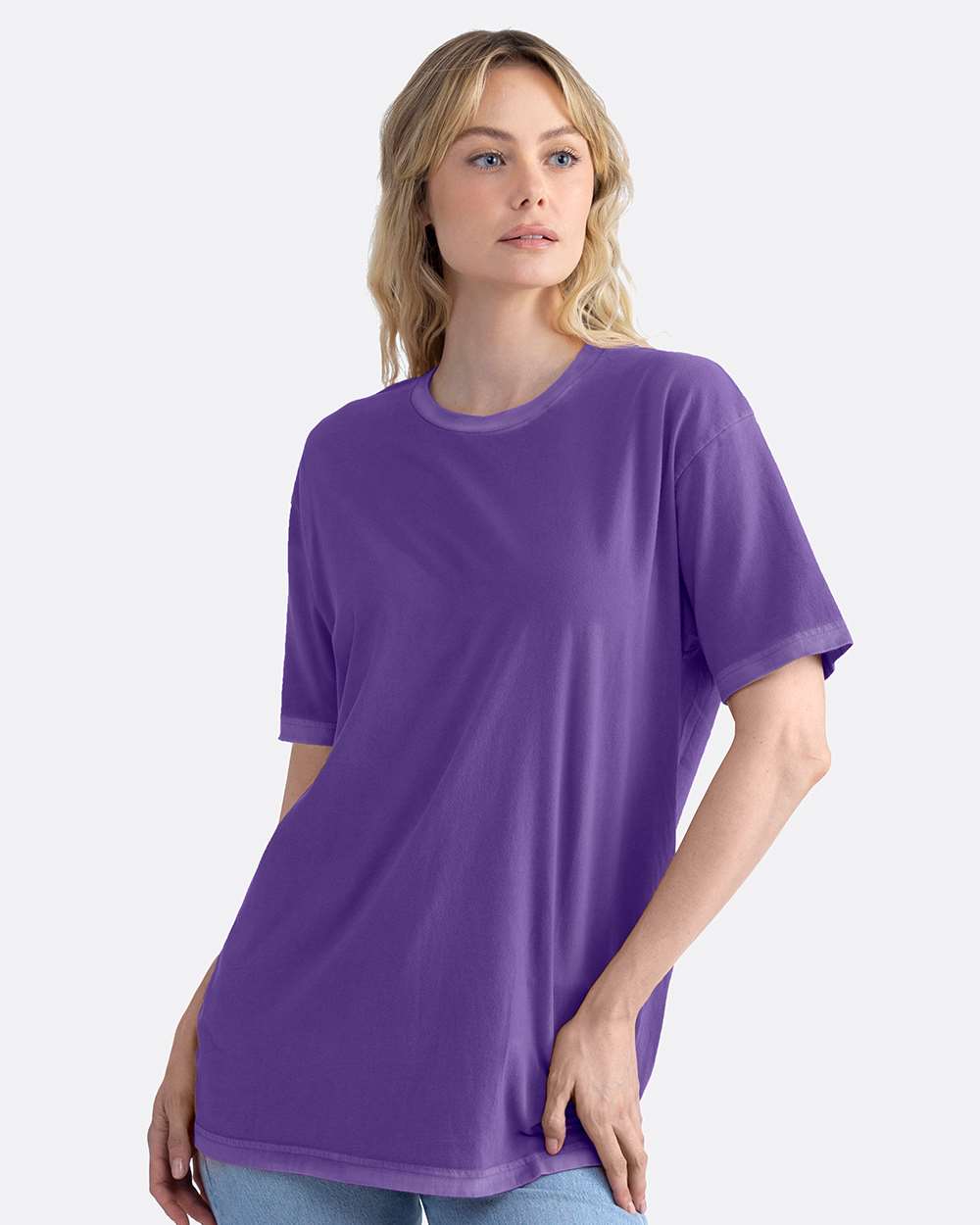 Unisex Soft Washed Tee – 3600SW – Washed Purple Rush