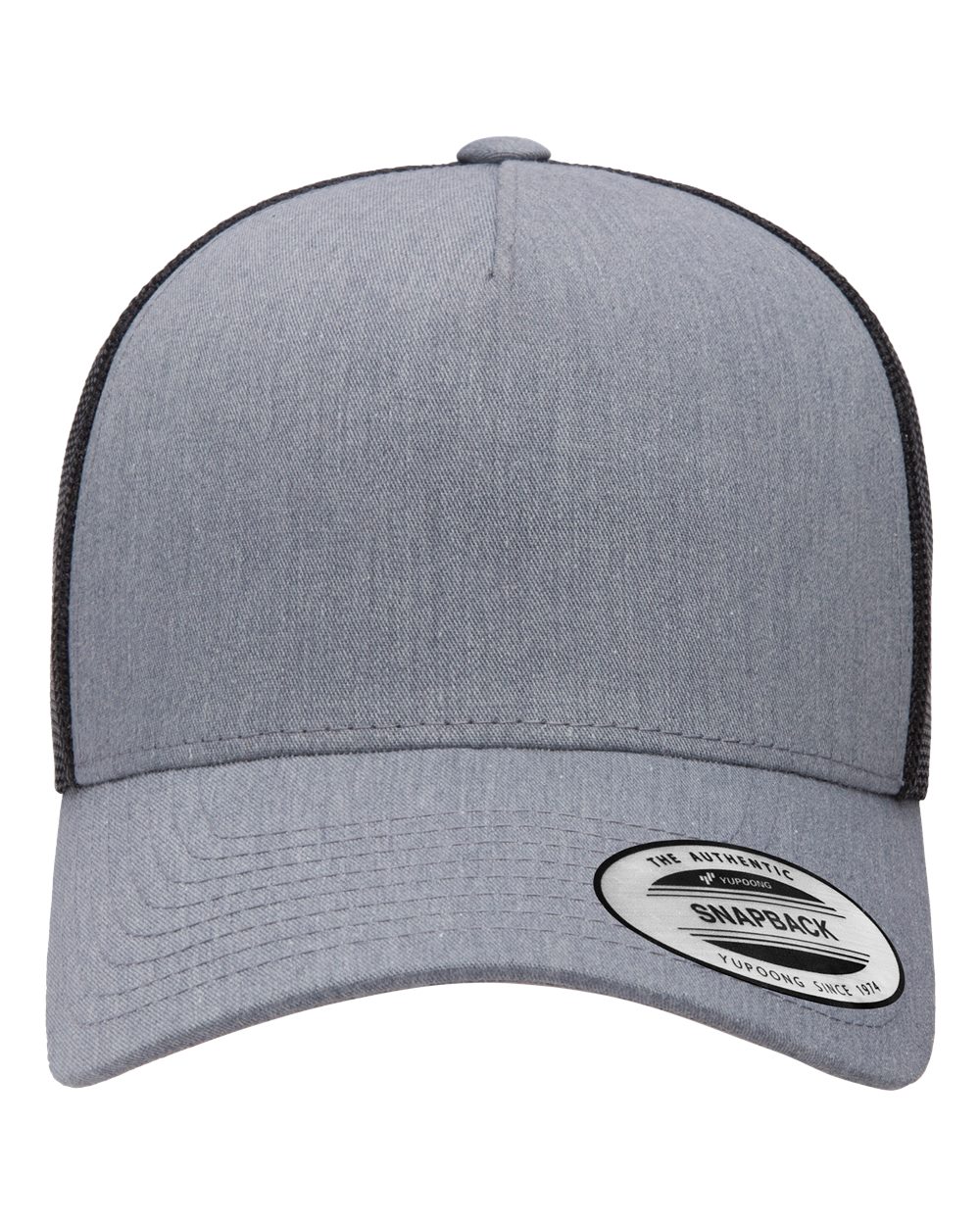 Five-Panel Retro Trucker Cap – 6506 – Heather/ Black