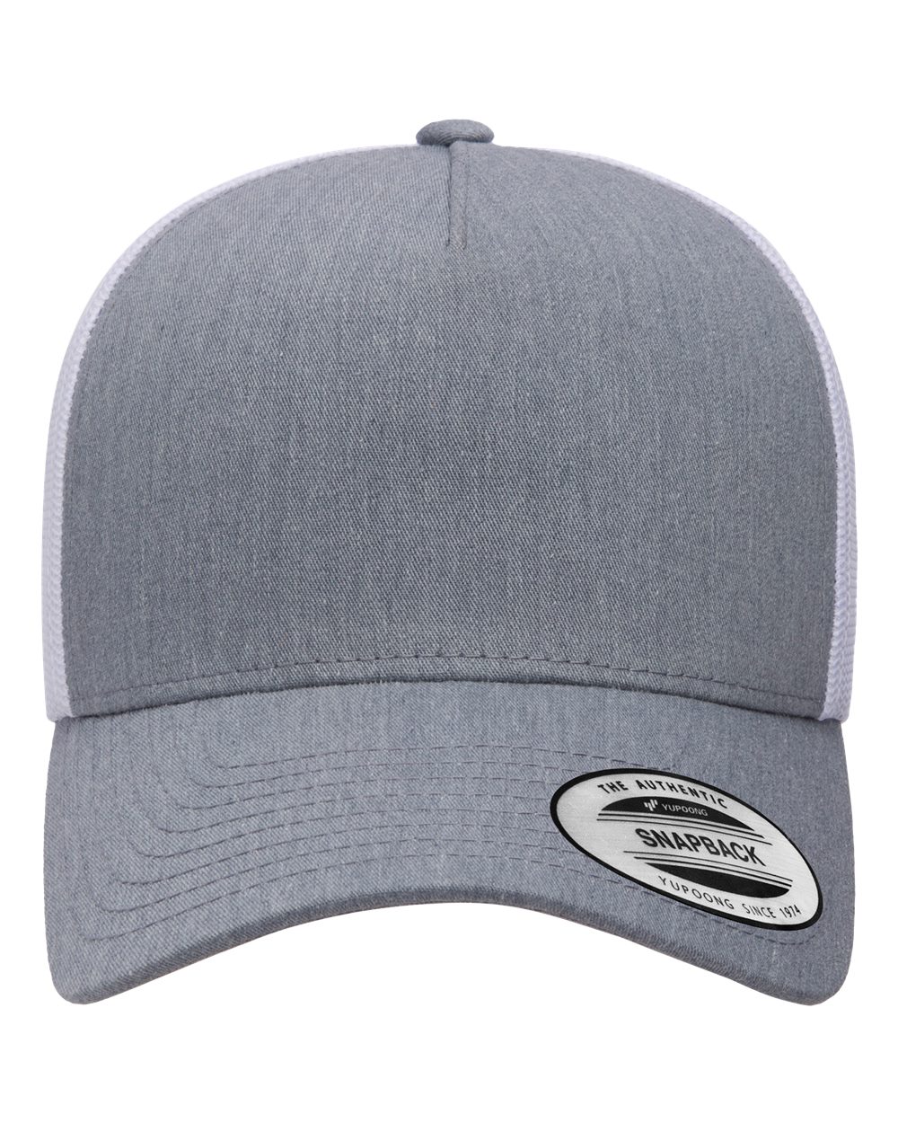 Five-Panel Retro Trucker Cap – 6506 – Heather/ White