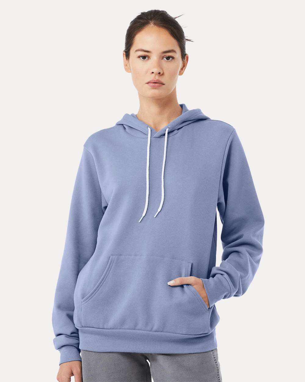 Unisex Sponge Fleece Hoodie Sweatshirt – 3719 – Lavender Blue