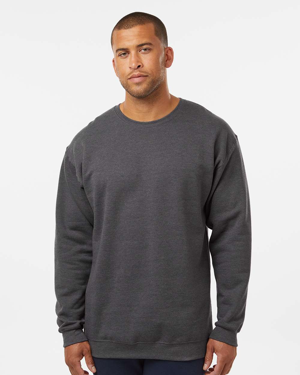 Unisex Crewneck Fleece – 3340 – Heather Charcoal